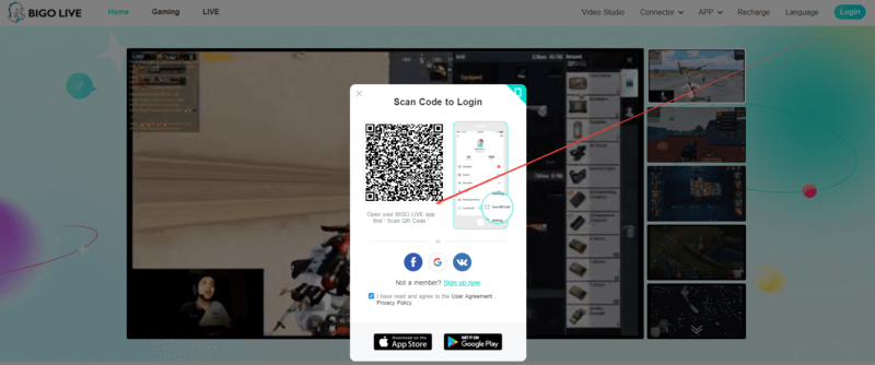 BIGO LIVE Log  In