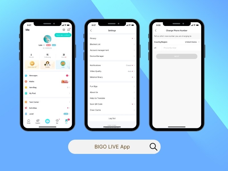 Change BIGO Phone Number